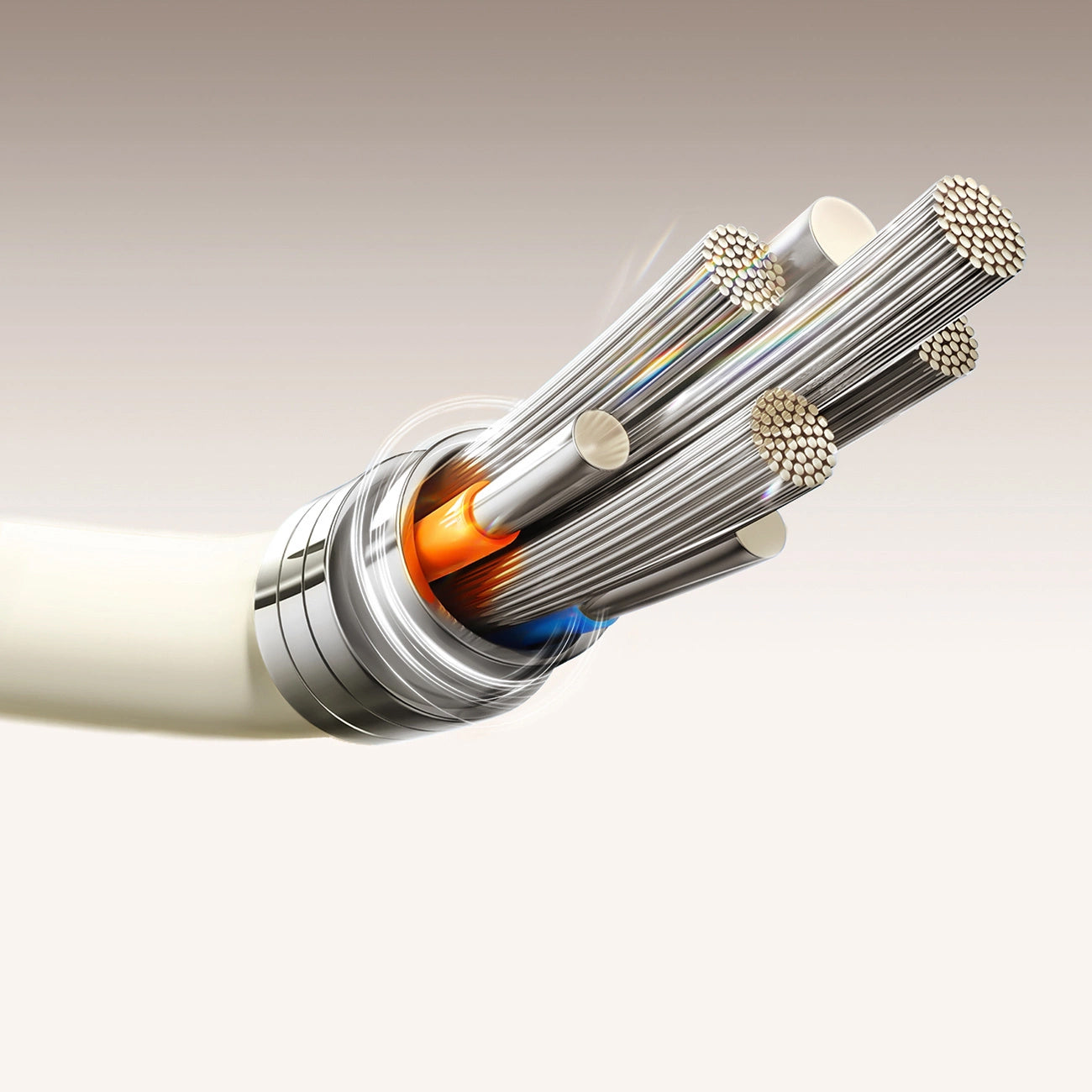 Cable de Datos y Carga USB-A - USB-C Joyroom S-A53, 18W, 1.2m, Beige