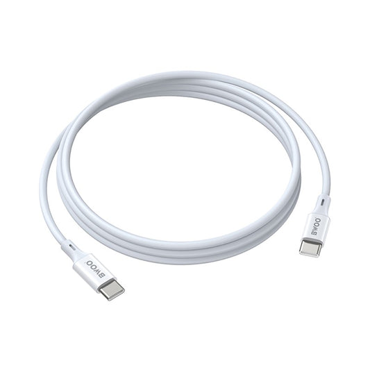 Cable de Datos y Carga USB-C - USB-C BWOO X282, 60W, 1m, Blanco