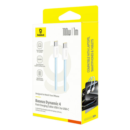 Cable de Datos y Carga USB-C - USB-C Baseus Dynamic 4 Series, 100W, 1m, Azul P10381400311-00
