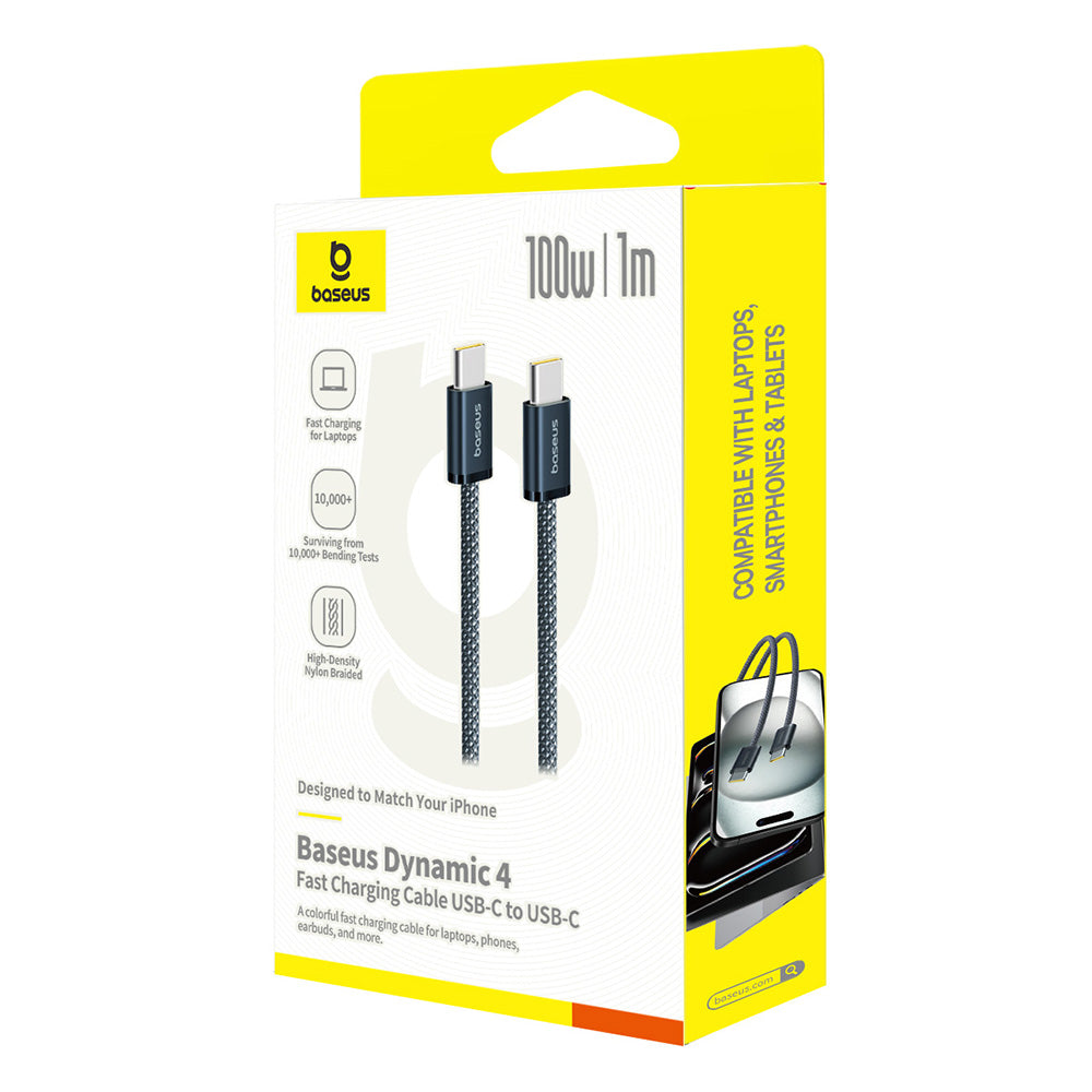 Cable de Datos y Carga USB-C - USB-C Baseus Dynamic 4 Series, 100W, 1m, Azul Marino P10381400121-00