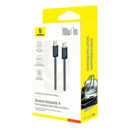 Cable de Datos y Carga USB-C - USB-C Baseus Dynamic 4 Series, 100W, 1m, Azul Marino P10381400121-00