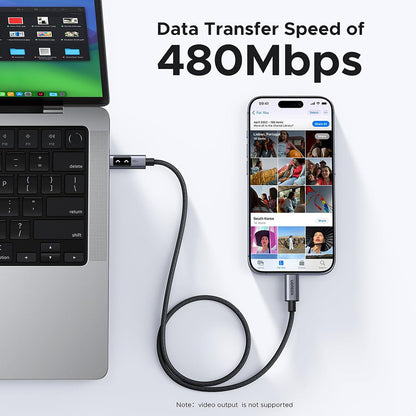 Cable de Datos y Carga USB-C - USB-C UGREEN L509, 100W, 1m, Gris