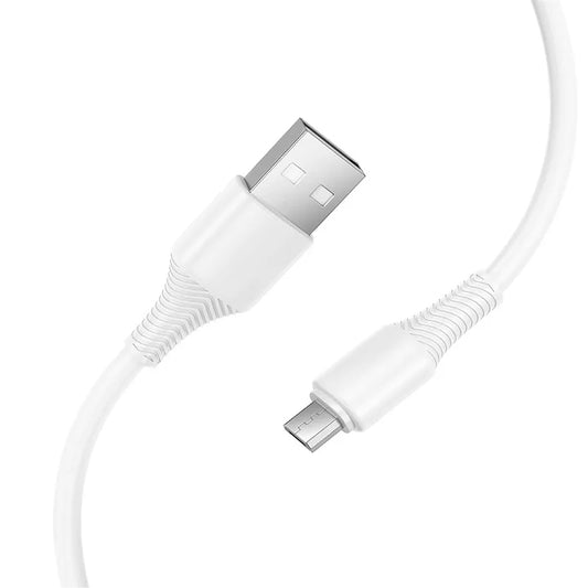 Cable de Datos y Carga USB-A - microUSB HOCO X120, 18W, 1m, Blanco