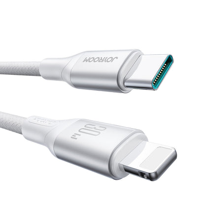 Cable de Datos y Carga USB-C - Lightning Joyroom S-A28 Flash, 30W, 1m, Blanco