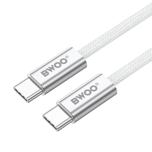 Cable de Datos y Carga USB-C - USB-C BWOO BO-X317C, 240W, 1m, Blanco
