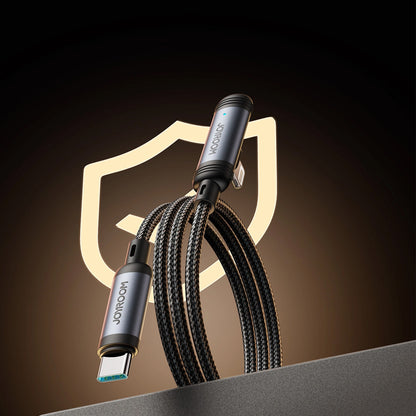 Cable de Datos y Carga USB-C - Lightning Joyroom S-A56 EnjoyX Angled, 30W, 1.2m, Negro