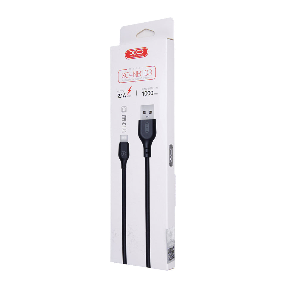 Cable de Datos y Carga USB-A - USB-C XO Design NB103, 18W, 1m, Negro