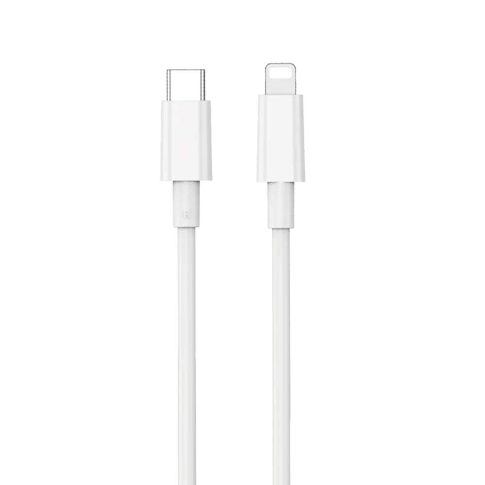 Cable de Datos y Carga USB-C - Lightning WiWu Wi-C008, 30W, 1.2m, Blanco