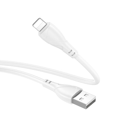 Cable de Datos y Carga USB-A - Lightning Borofone BX121 Energy, 18W, 1m, Blanco