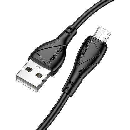 Cable de Datos y Carga USB-A - microUSB Borofone BX121 Energy, 18W, 1m, Negro