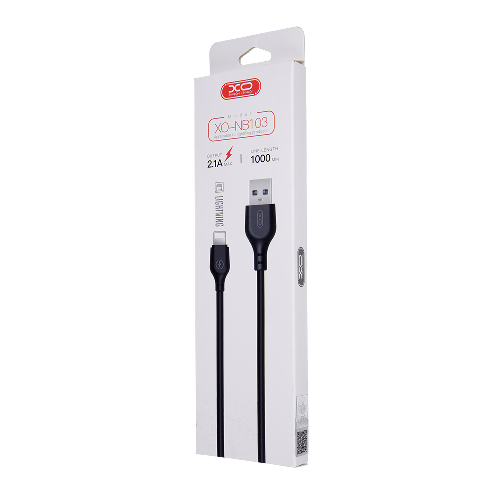 Cable de Datos y Carga USB-A - Lightning XO Design NB103, 18W, 1m, Negro