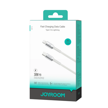 Cable de Datos y Carga USB-C - Lightning Joyroom S-A51, 30W, 1.2m, Gris