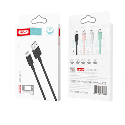 Cable de Datos y Carga USB-A - USB-C XO Design NB156, 60W, 1m, Blanco