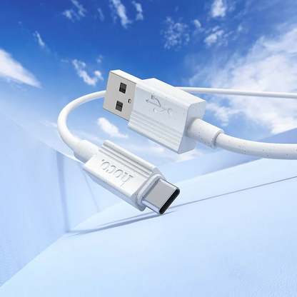 Cable de Datos y Carga USB-A - USB-C HOCO X107, 18W, 1m, Blanco