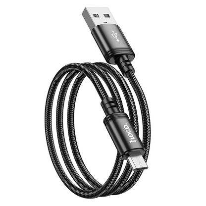 Cable de Datos y Carga USB-A - microUSB HOCO X89, 18W, 1m, Negro