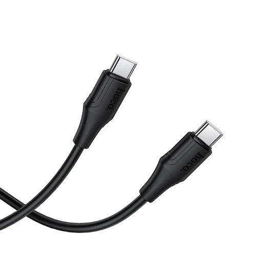 Cable de Datos y Carga USB-C - USB-C HOCO X124, 60W, 1m, Negro