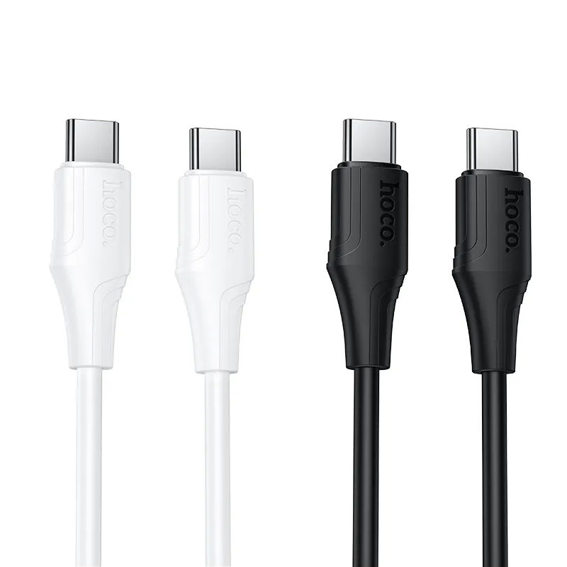 Cable de Datos y Carga USB-C - USB-C HOCO X124, 60W, 1m, Blanco