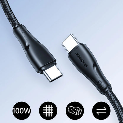 Cable de Datos y Carga USB-C - USB-C Joyroom S-A11, 60W, 0.25m, Negro