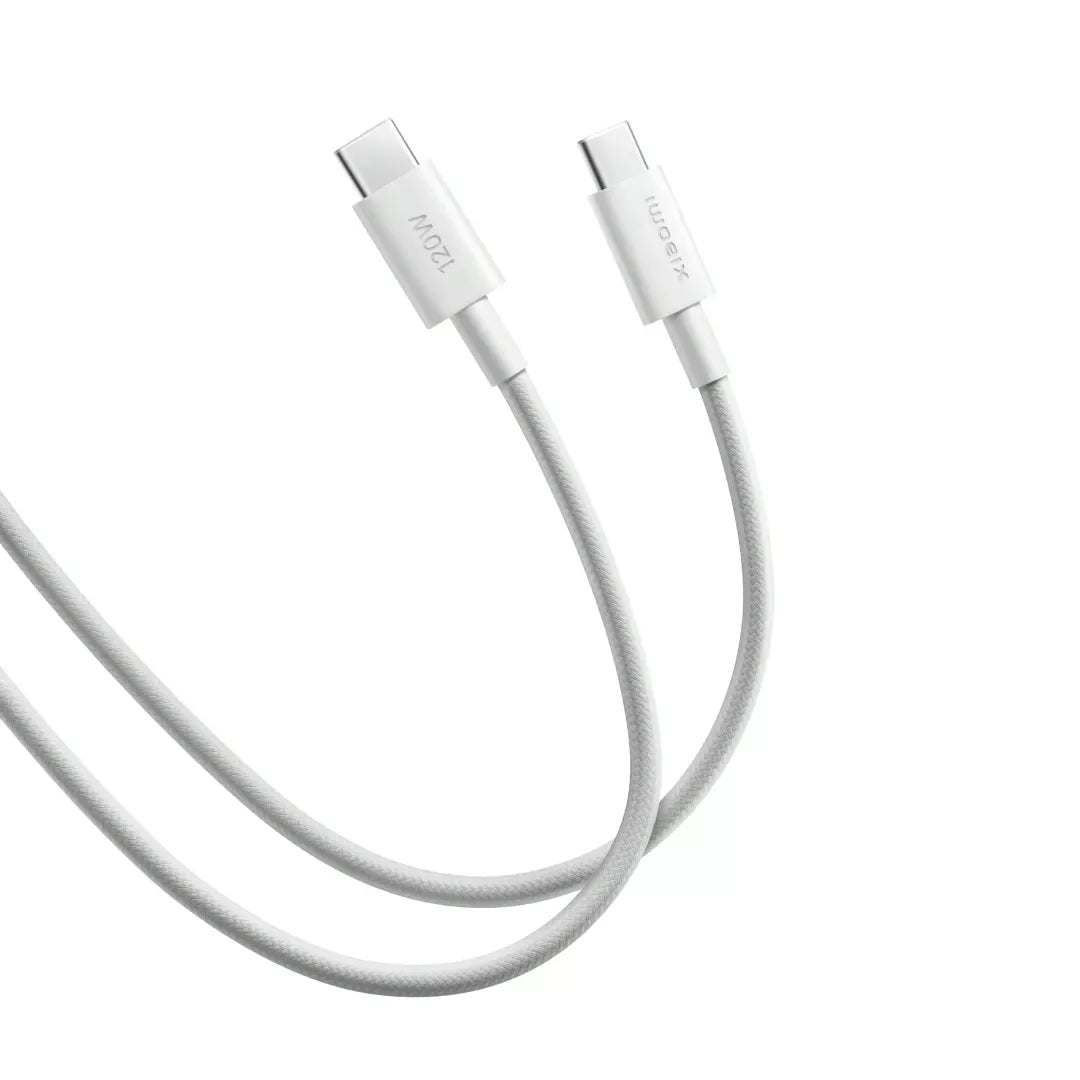 Cable de Datos y Carga USB-C - USB-C Xiaomi, 120W, 1m, Blanco BHR087KGL