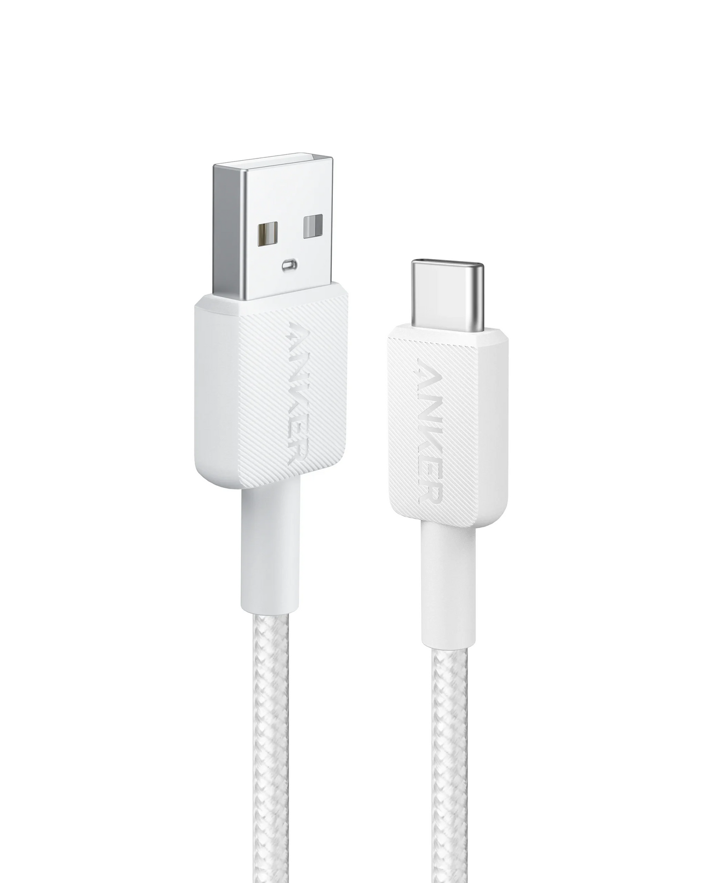 Cable de Datos y Carga USB-A - USB-C Anker 322, 18W, 1.8m, Blanco A81H6G21