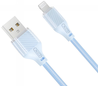 Cable de Datos y Carga USB-A - Lightning XO Design NB291, 18W, 1m, Azul
