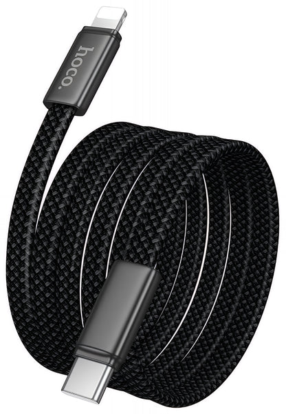 Cable de Datos y Carga USB-C - Lightning HOCO X125, 30W, 1m, Negro