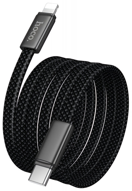 Cable de Datos y Carga USB-C - Lightning HOCO X125, 30W, 1m, Negro