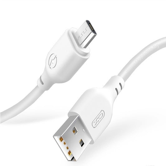 Cable de Datos y Carga USB-A - microUSB XO Design NB103, 18W, 1m, Blanco