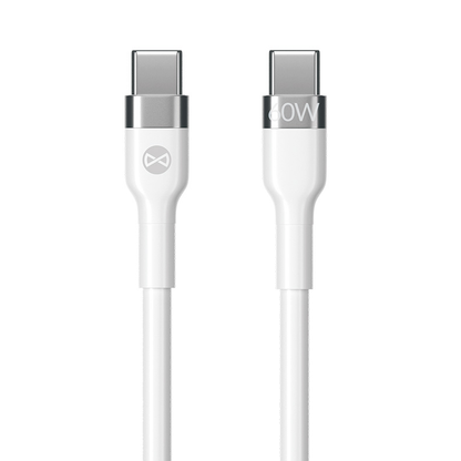 Cable de Datos y Carga USB-C - USB-C Forever Flexible, 60W, 2m, Blanco