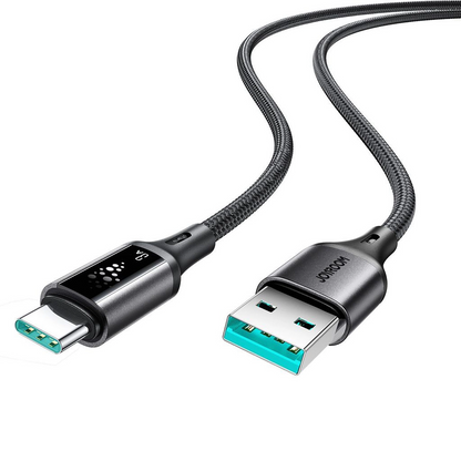 Cable de Datos y Carga USB-A - USB-C Joyroom S-A60 StarTalk, 18W, 1.2m, Negro