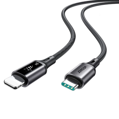 Cable de Datos y Carga USB-C - Lightning Joyroom S-A60 StarTalk, 30W, 1.2m, Negro