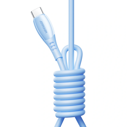 Cable de Datos y Carga USB-C - Lightning Joyroom S-A59 Vibrant, 30W, 1.2m, Azul