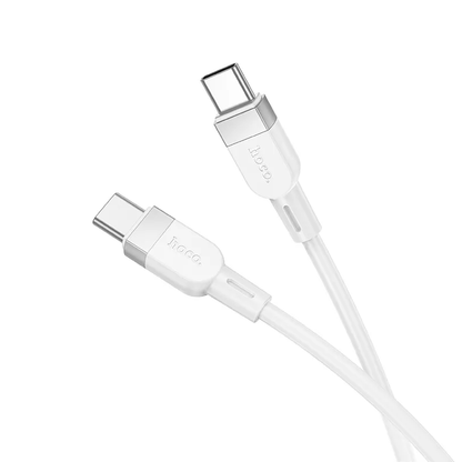 Cable de Datos y Carga USB-C - USB-C HOCO X109, 60W, 1m, Blanco