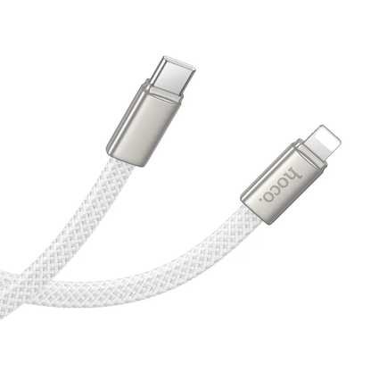 Cable de Datos y Carga USB-C - Lightning HOCO X125, 30W, 1m, Blanco