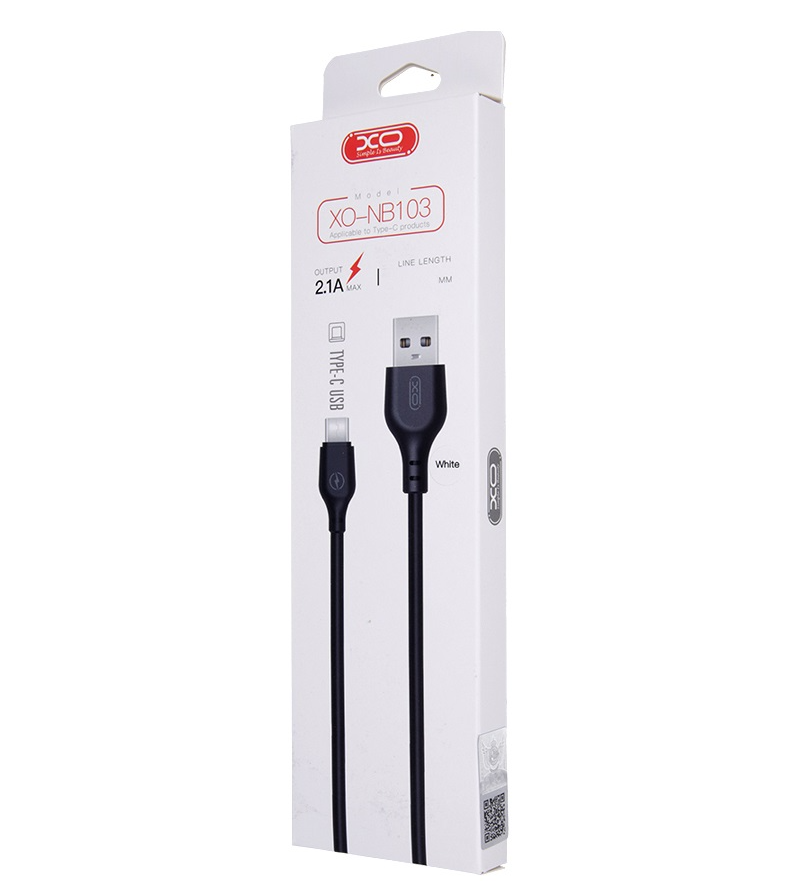 Cable de Datos y Carga USB-A - USB-C XO Design NB103, 18W, 2m, Negro
