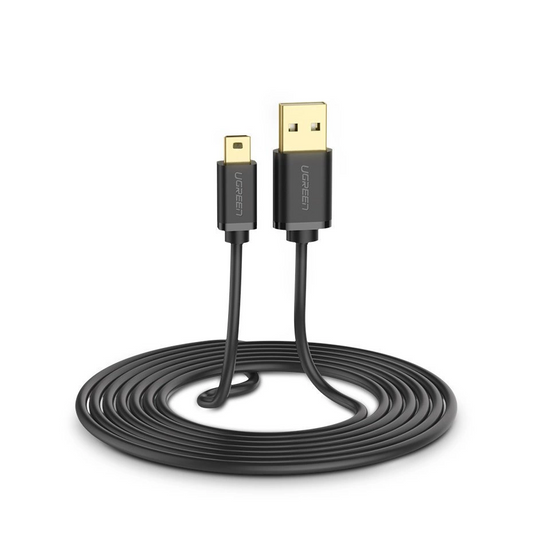 Cable de Datos y Carga USB-A - miniUSB UGREEN US132, 3m, Negro