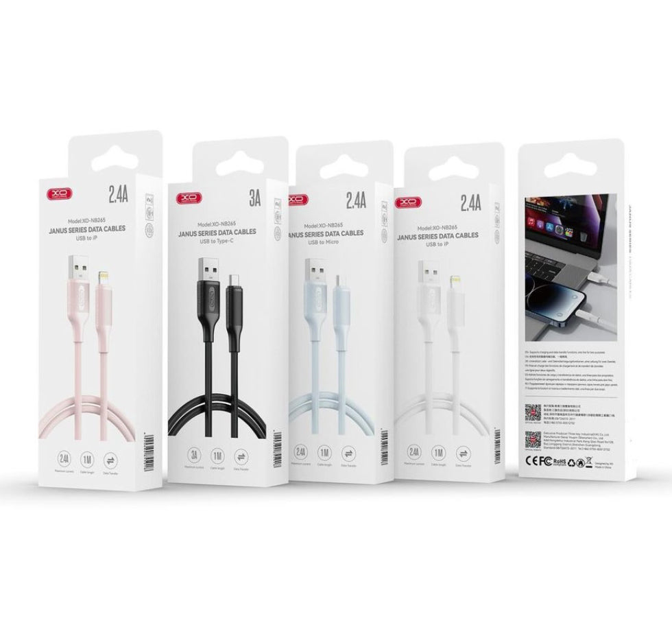 Cable de Datos y Carga USB-A - Lightning XO Design NB265, 12W, 1m, Rosa
