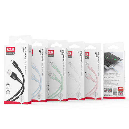 Cable de carga y datos USB-A - Lightning XO Design NB212, 18 W, 1 m, blanco 