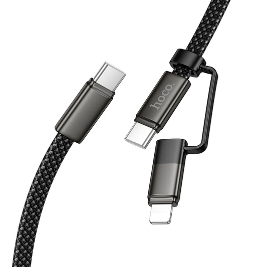 Cable de Datos y Carga USB-C - Lightning / USB-C HOCO X125, 60W, 1m, Negro