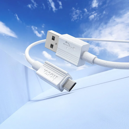 Cable de Datos y Carga USB-A - microUSB HOCO X107, 18W, 1m, Blanco