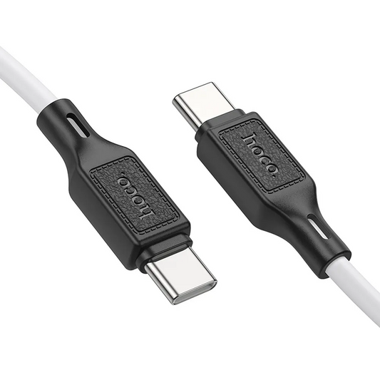 Cable de Datos y Carga USB-C - USB-C HOCO X90, 60W, 1m, Blanco
