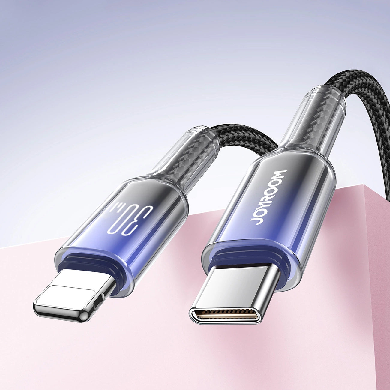 Cable de Datos y Carga USB-C - Lightning Joyroom S-A42, 30W, 1.2m, Negro