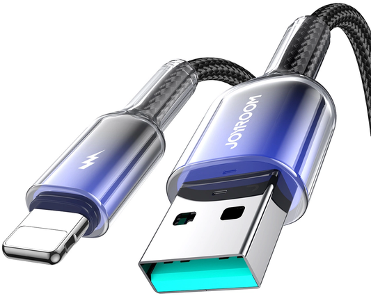 Cable de Datos y Carga USB-A - Lightning Joyroom S-A42, 18W, 1.2m, Negro