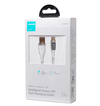 Cable de Datos y Carga USB-A - Lightning Joyroom S-UL012A3, 18W, 1.2m, Blanco