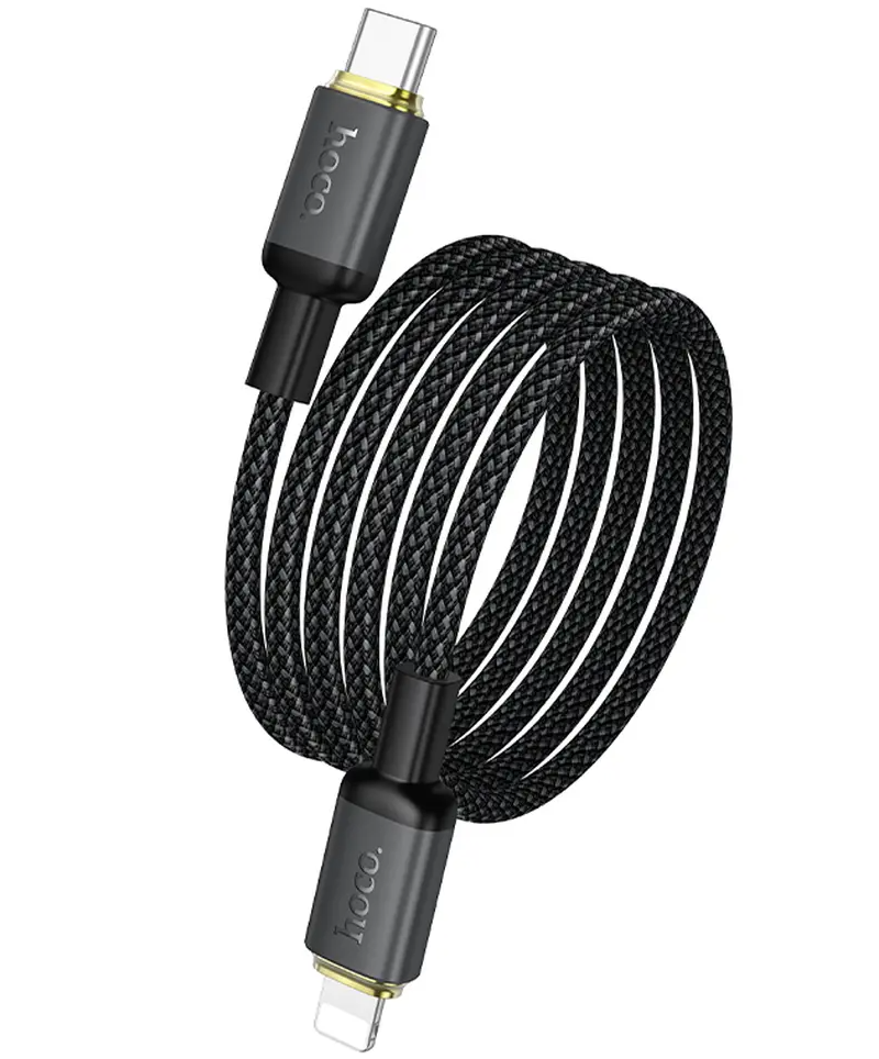 Cable de Datos y Carga USB-C - Lightning HOCO X128 Benefit, 30W, 1m, Negro