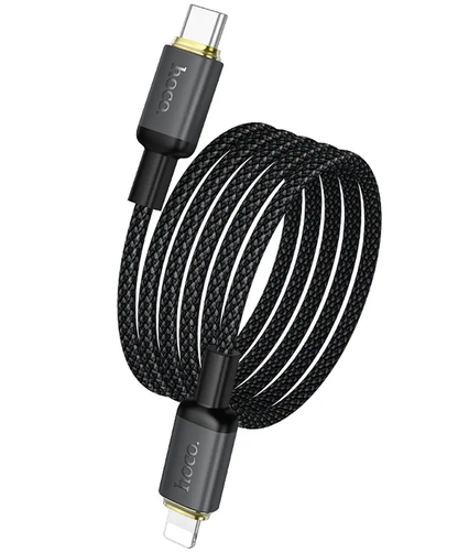 Cable de Datos y Carga USB-C - Lightning HOCO X128 Benefit, 30W, 1m, Negro