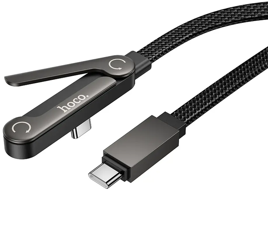 Cable de Datos y Carga USB-C - USB-C HOCO U150 Exquisite, 60W, 1.2m, Negro