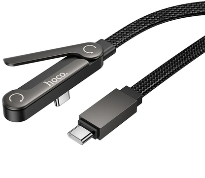 Cable de Datos y Carga USB-C - USB-C HOCO U150 Exquisite, 60W, 1.2m, Negro