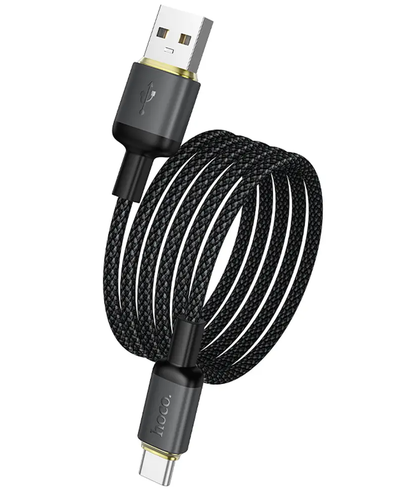 Cable de Datos y Carga USB-A - USB-C HOCO X128 Benefit, 36W, 1m, Negro