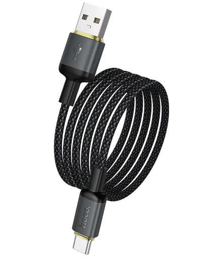 Cable de Datos y Carga USB-A - USB-C HOCO X128 Benefit, 36W, 1m, Negro